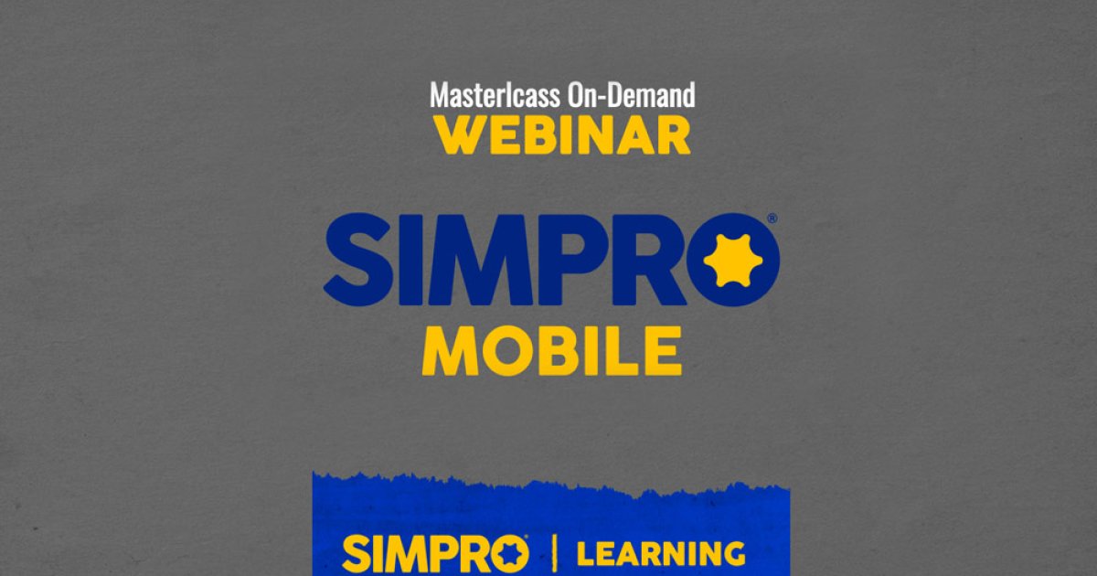 Simpro Mobile Notes Simpro Mobile Masterclasses | Simpro