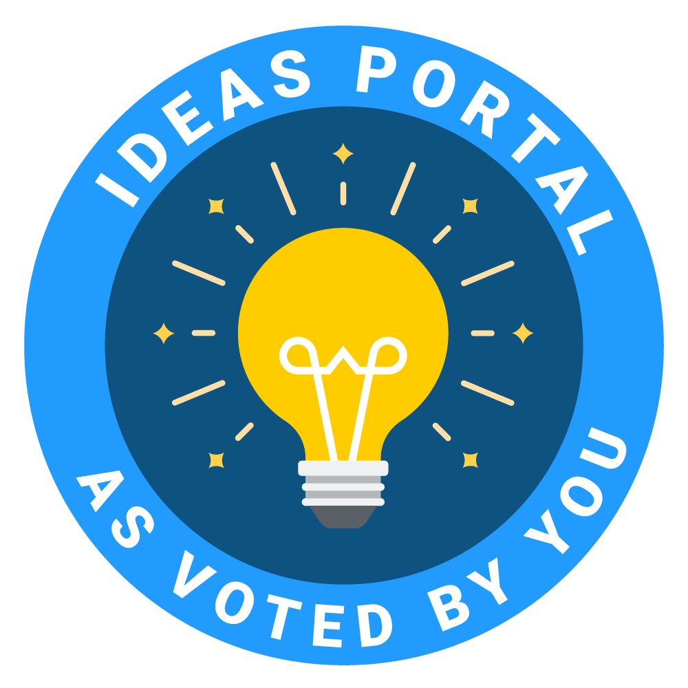 simPRO Ideas Portal badge as voted by you
