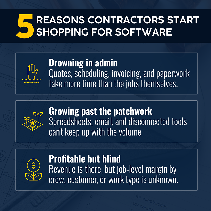 5 Reasons contractors start shopping for software