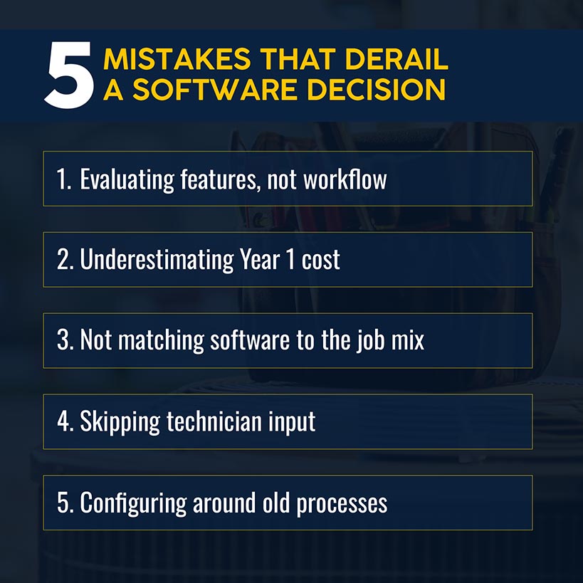 Electrical job management software buying mistakes to avoid