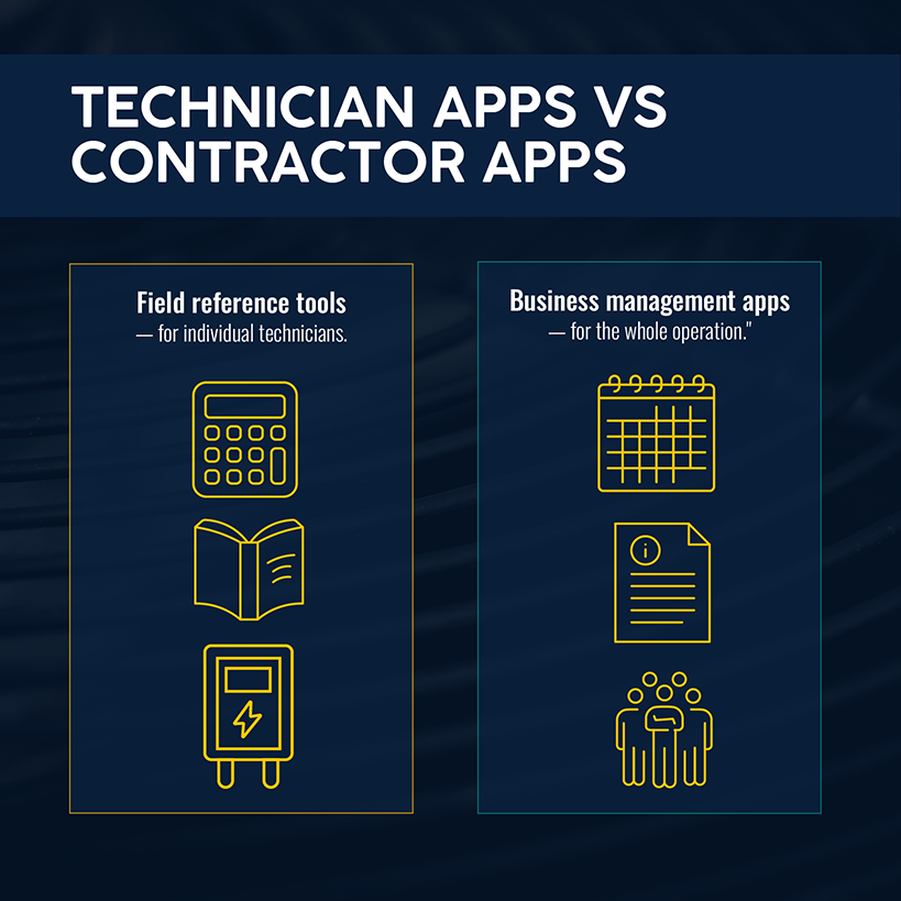 Technician apps vs contractor apps