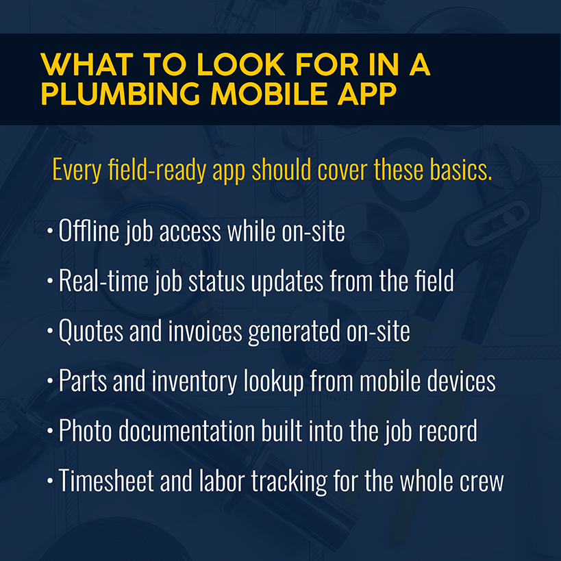 WHAT TO LOOK FOR IN A PLUMBING MOBILE APP