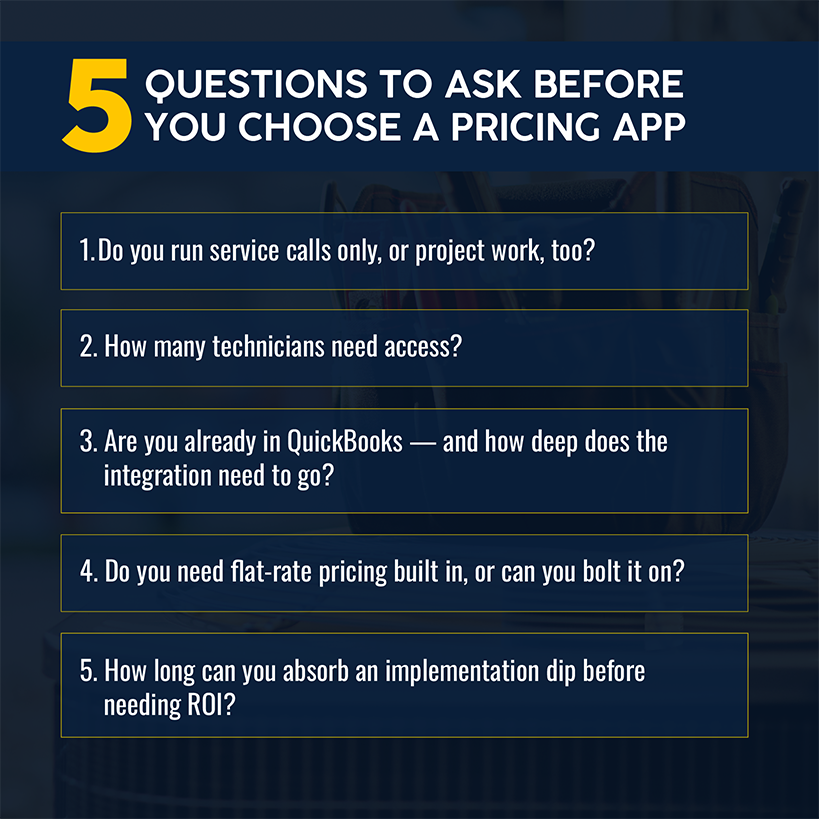 5 Questions to Ask Before You Choose a Plumbing Pricing App