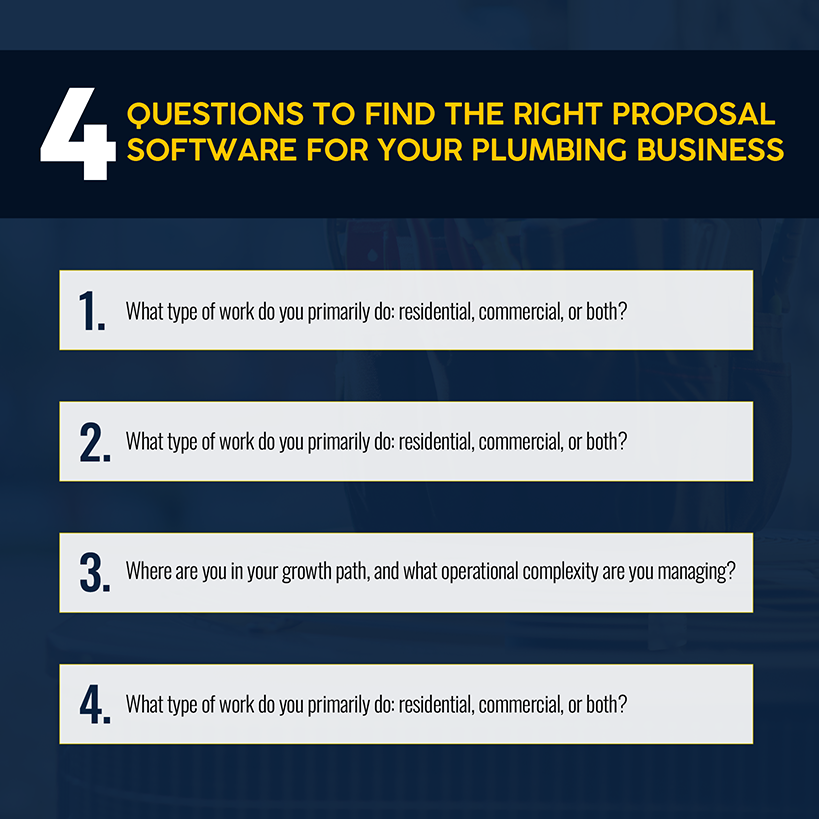 4 Questions to Find the Right Proposal Software for Your Plumbing Business