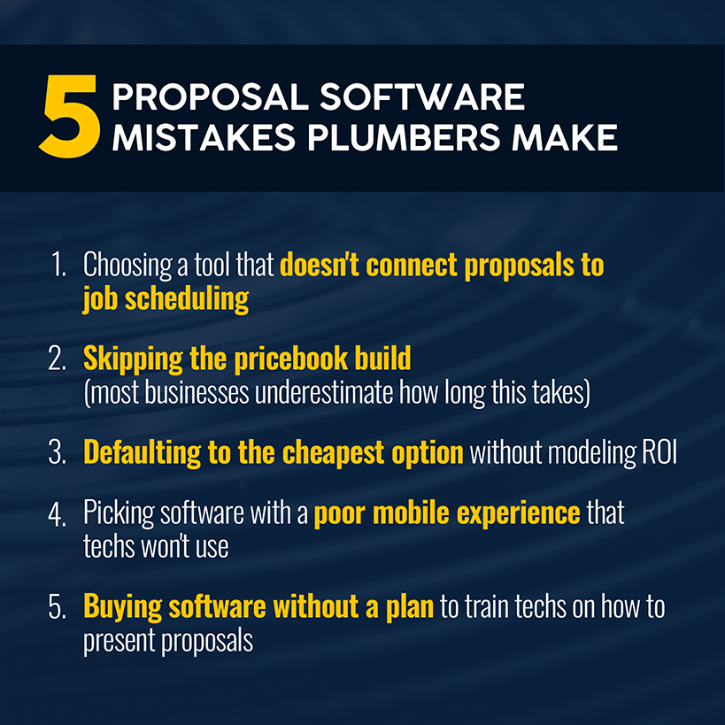 5 Proposal Software Mistakes Plumbers Make