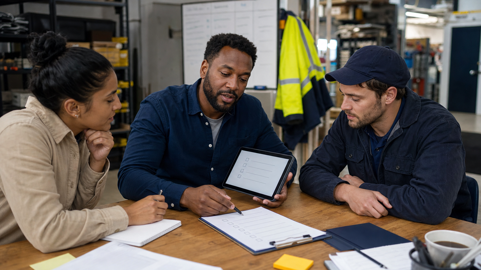 Field operations leader preparing a software demo checklist for field teams and office staff. Practical B2B style, no vendor logos or third-party seals