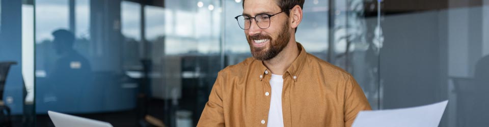 Office worker in business setting