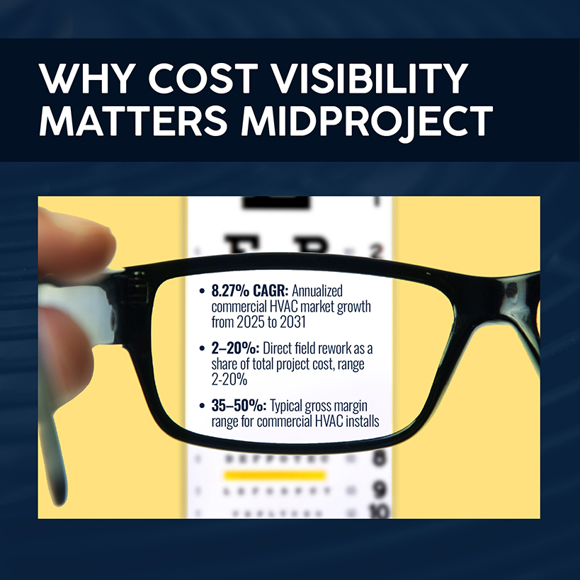 Why cost visibility matters midproject for commercial HVAC jobs