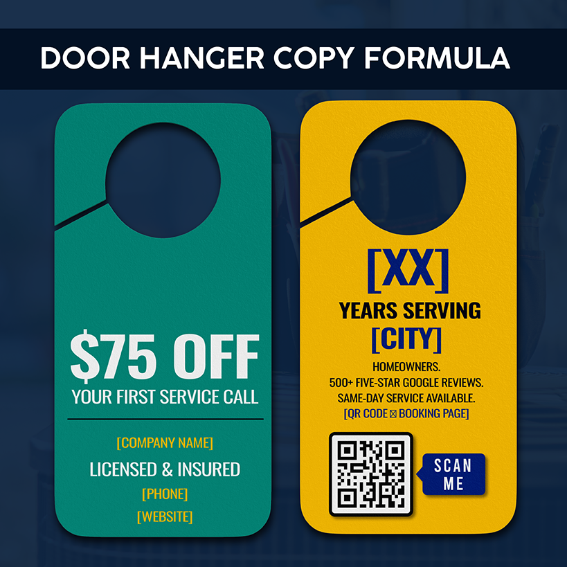 Door Hanger Copy formula for Electrician Ads