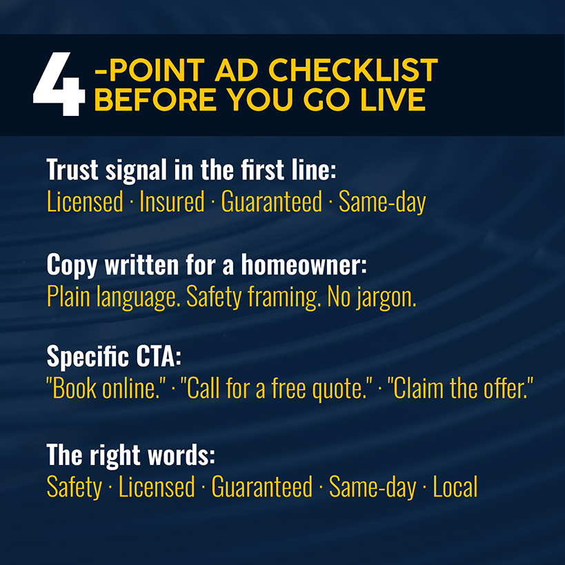 4-point Winning Electrician Advertising Checklist