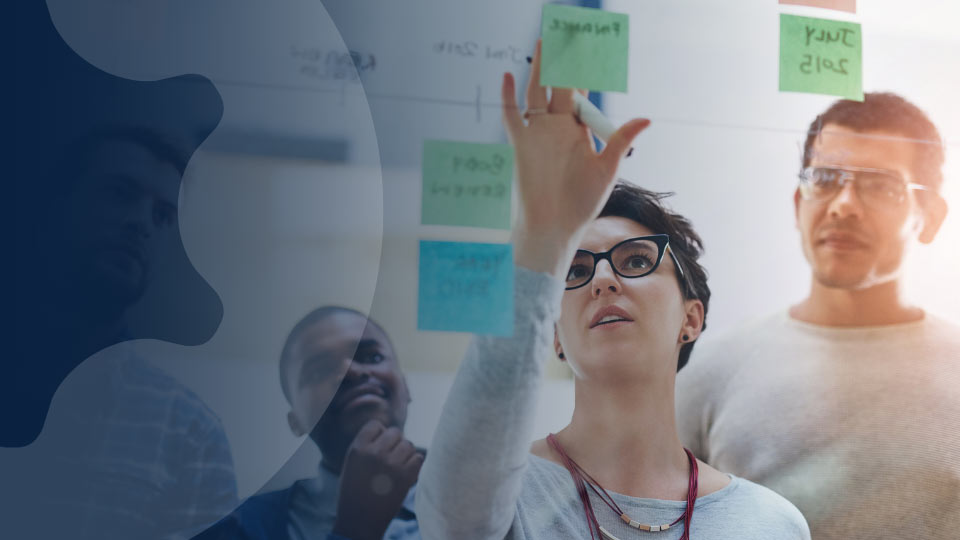 A group of field service business people planning
