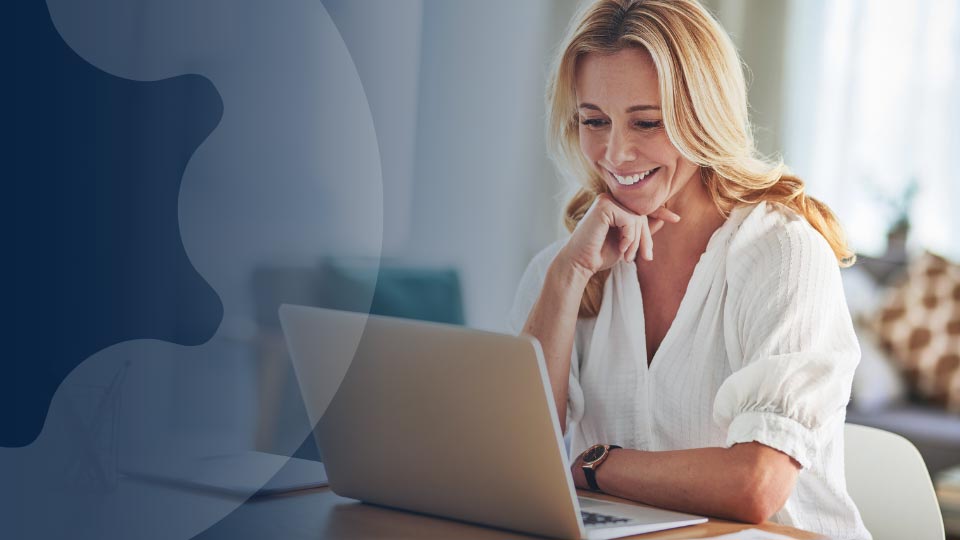 A woman reviews her records at tax time