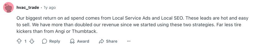 Supporting quote from reddit