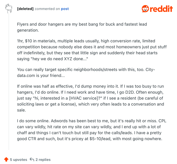 Supporting quote from Reddit