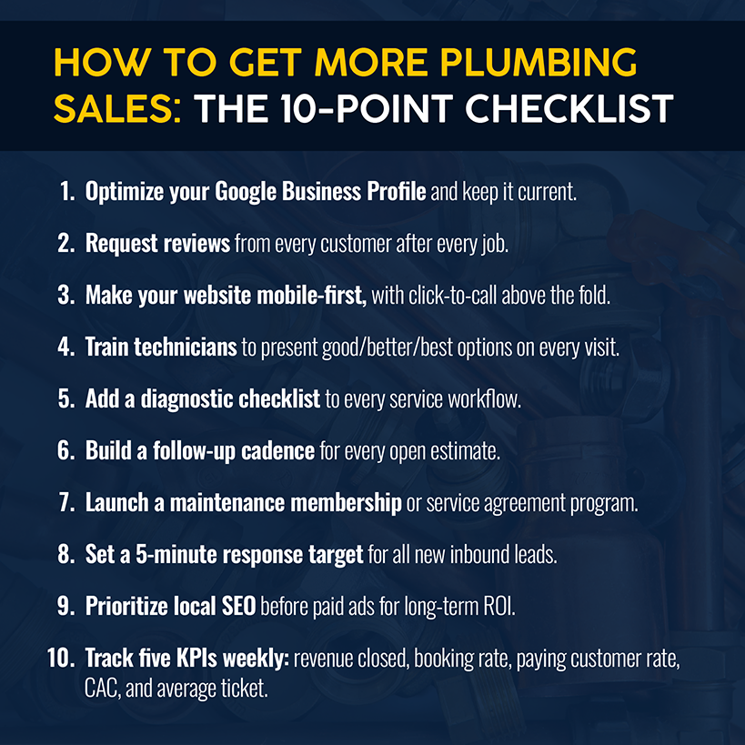 How to get more plumbing sales
