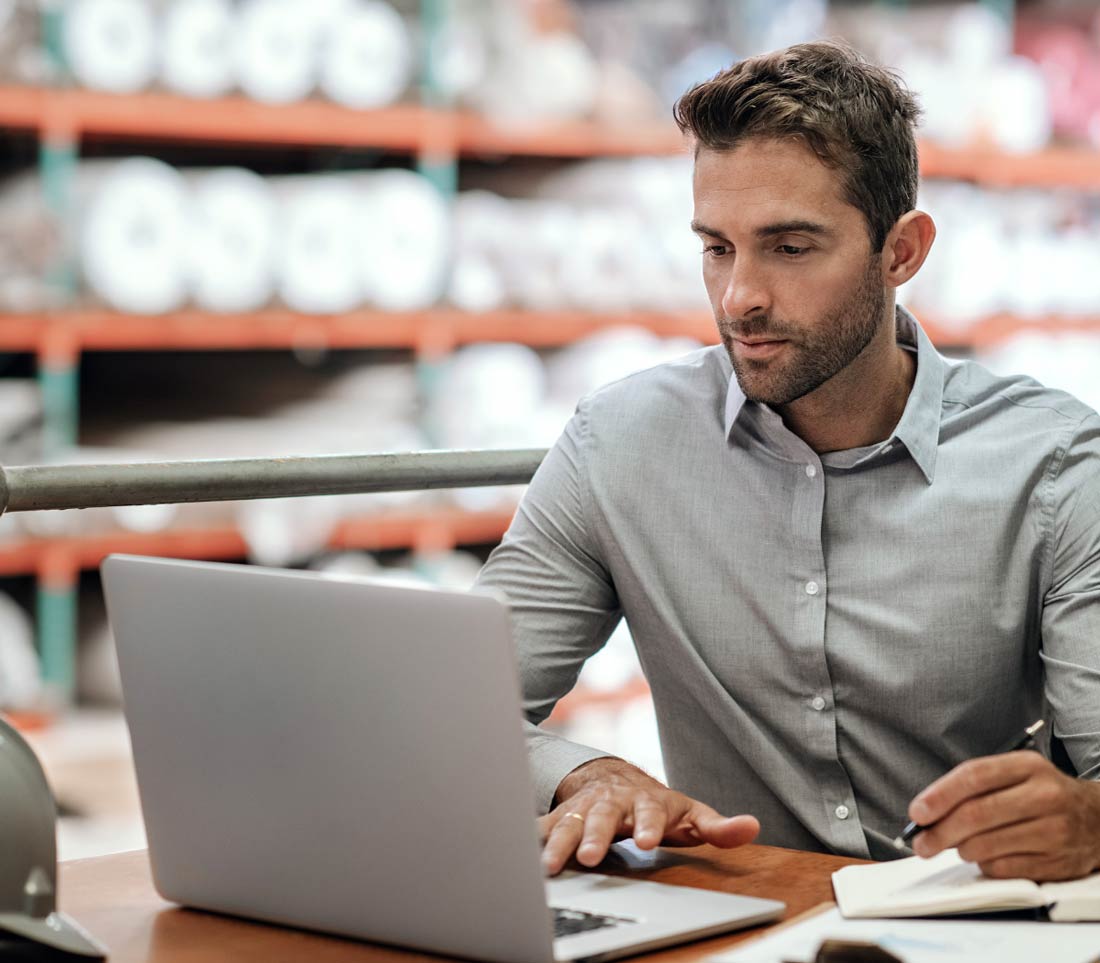 man at the computer