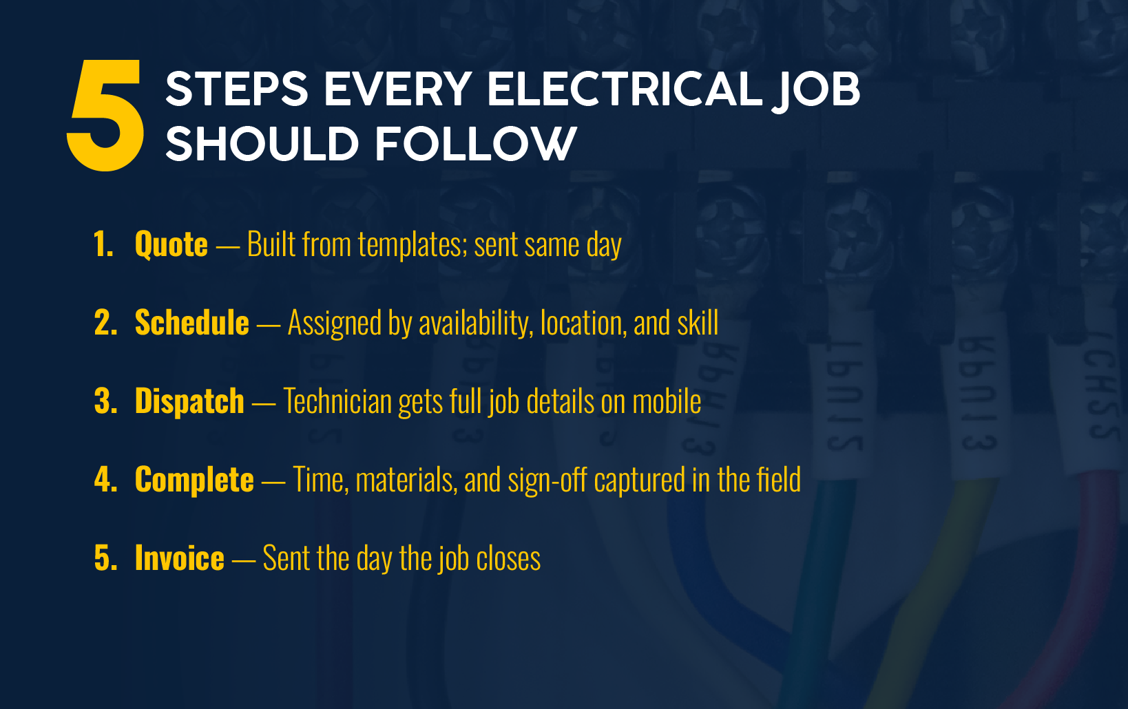 5 Steps every electrical job should follow