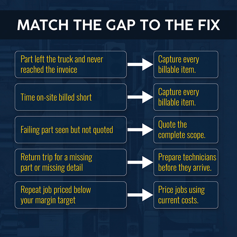 Match the Gap to the Fix