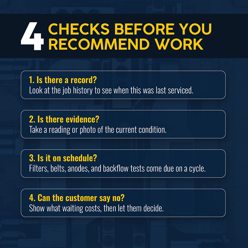 4 Checks Before You Recommend Work