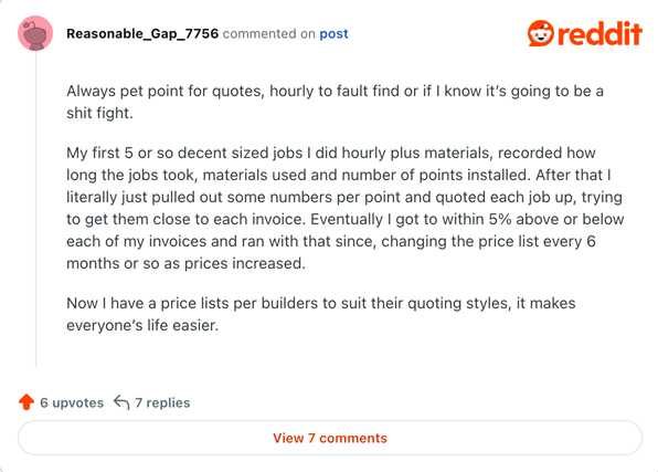 Supporting quote from Reddit