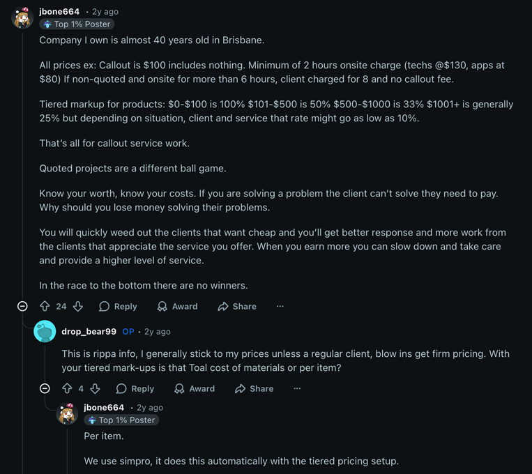 Supporting Reddit comment