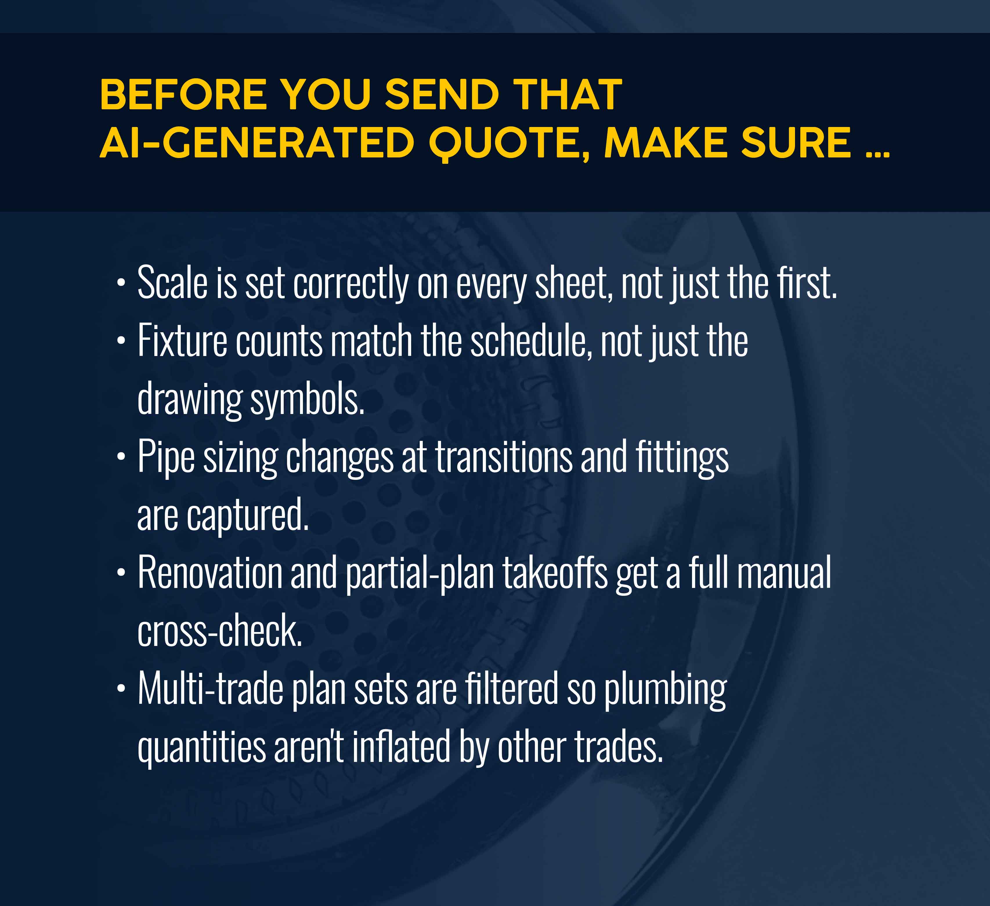 AI Plumbing Takeoffs Human Review Guide