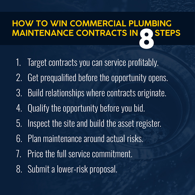 8 Steps to Win Commercial Plumbing Maintenance Contracts