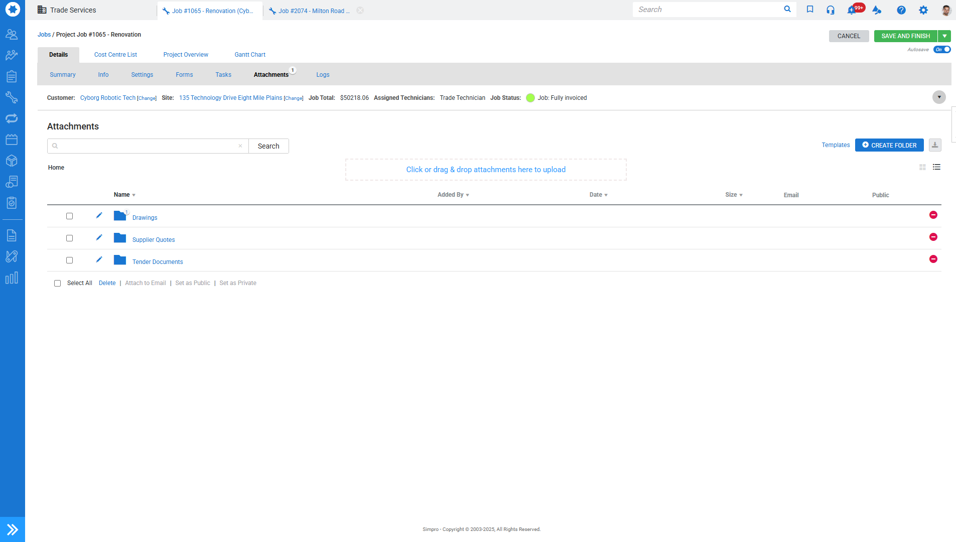 Simpro job management
