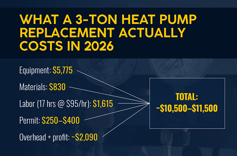 What a 3-ton Heat Pump Replacement Actually Costs in 2026
