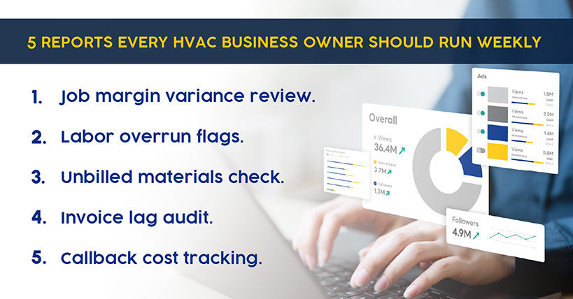 5 Reports Every HVAC Business Owner Can Run Weekly