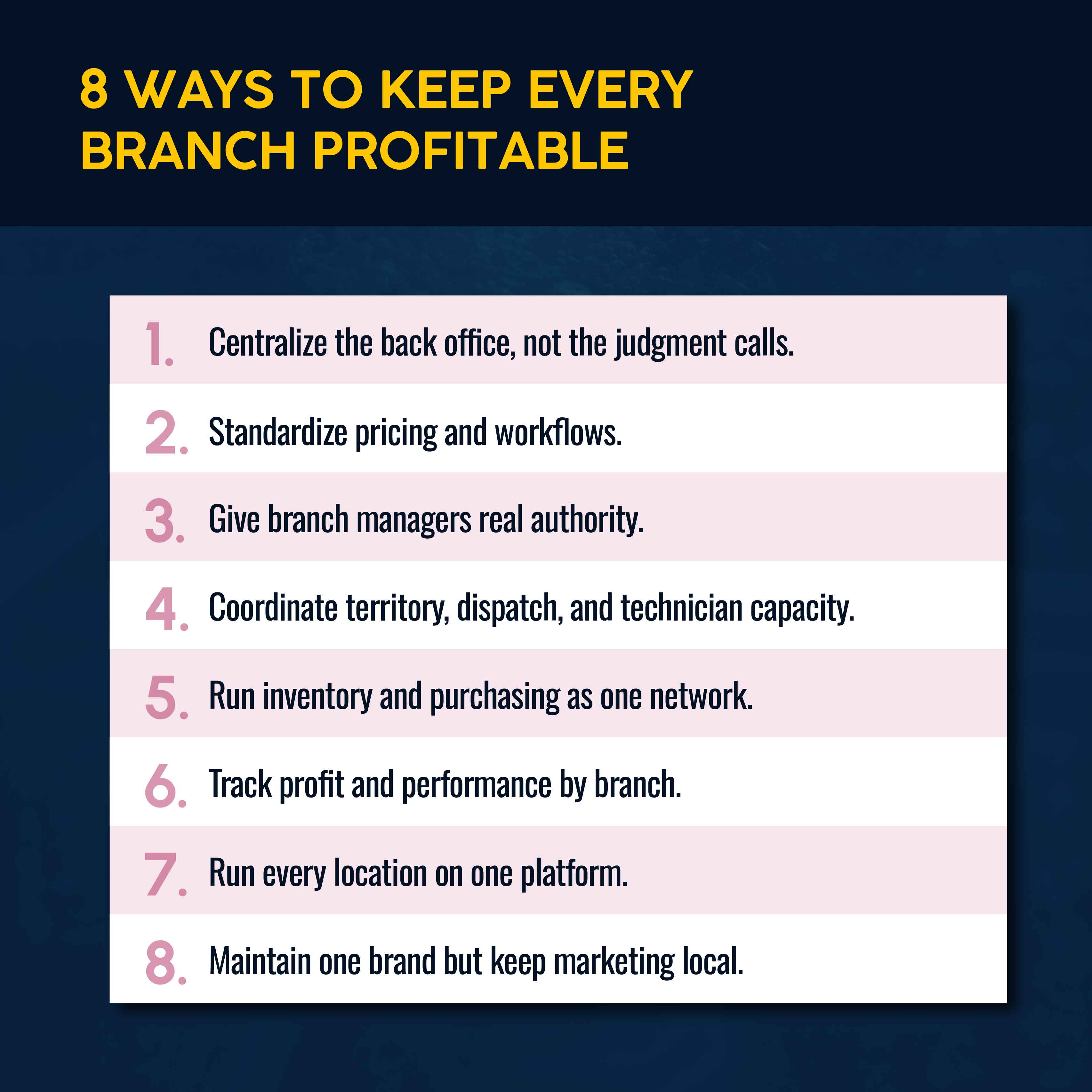 8 Ways to Keep Every Plumbing Branch Profitable and Connected