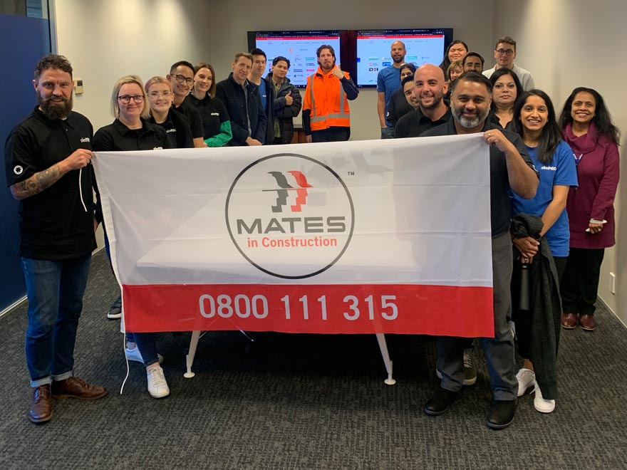 Simpro and Switched On Group together with MATES in Construction, raising the flag for mental health awareness and suicide prevention in trade industries.