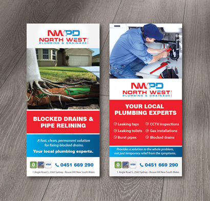 plumbing business direct mail leaflet