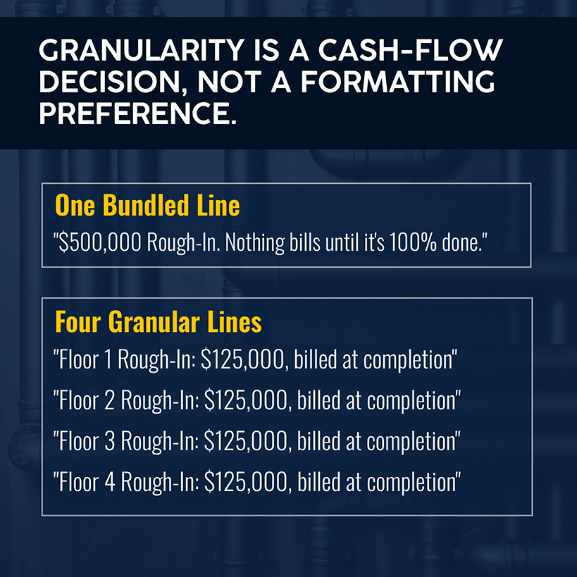 Granularity in plumbing billing is a cash flow decision, not a formatting preference