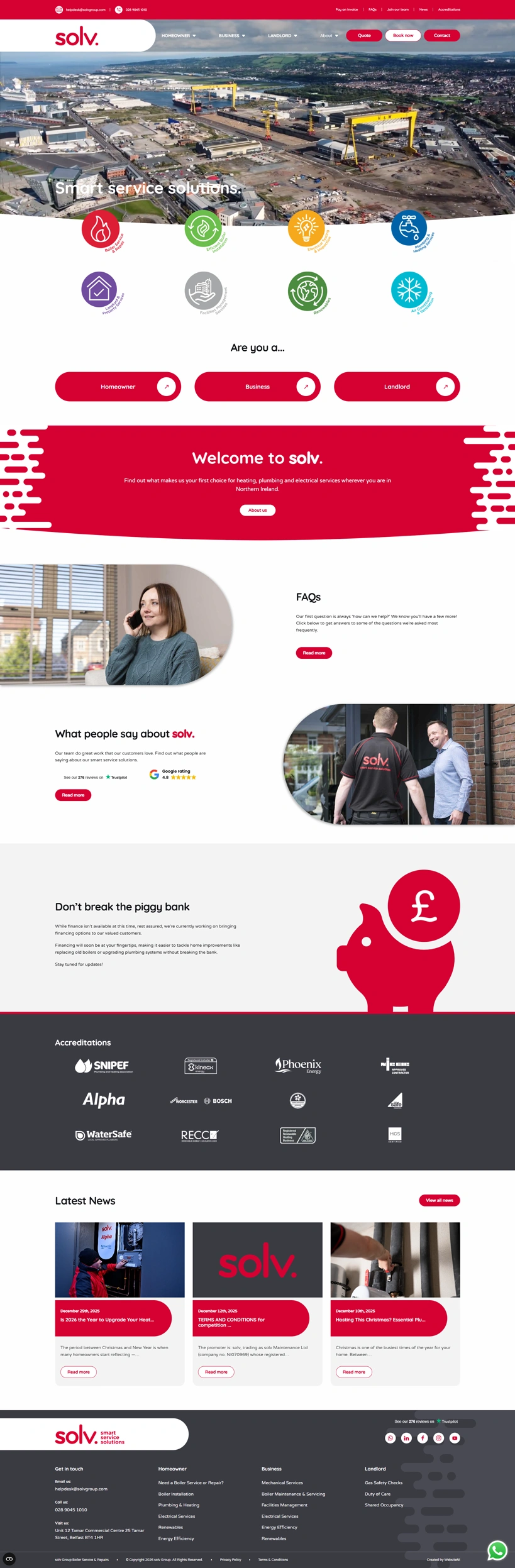 Solv. website homepage