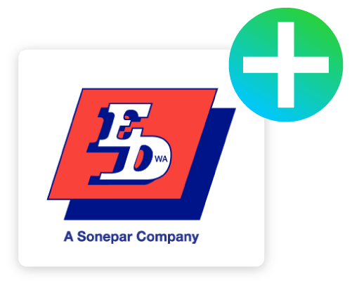 ED logo with plus icon