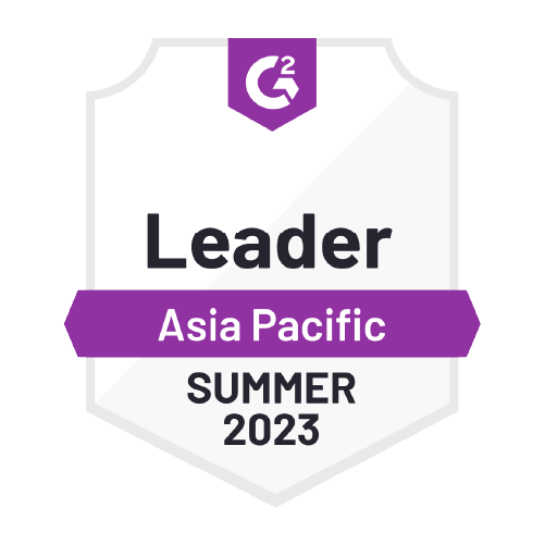 A badge depicting an award for being a leader within the Asia Pacific region in Summer 2023