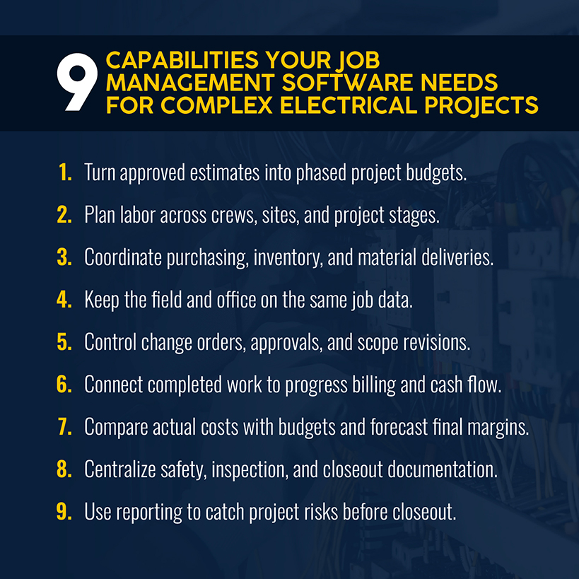 9 capabilities your job management software needs for complex electrical projects
