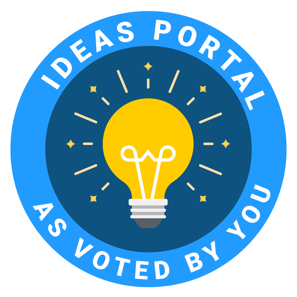 Simpro Ideas Portal badge as voted by you