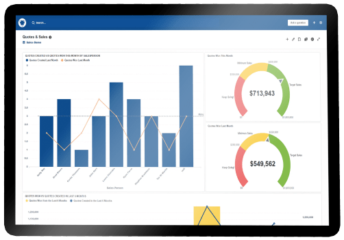 Simpro screenshot displayed on tablet device