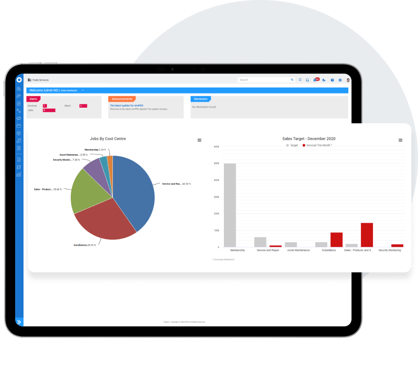 Simpro screenshot - Gain Real-Time Visibility into Service Performance and Profitability