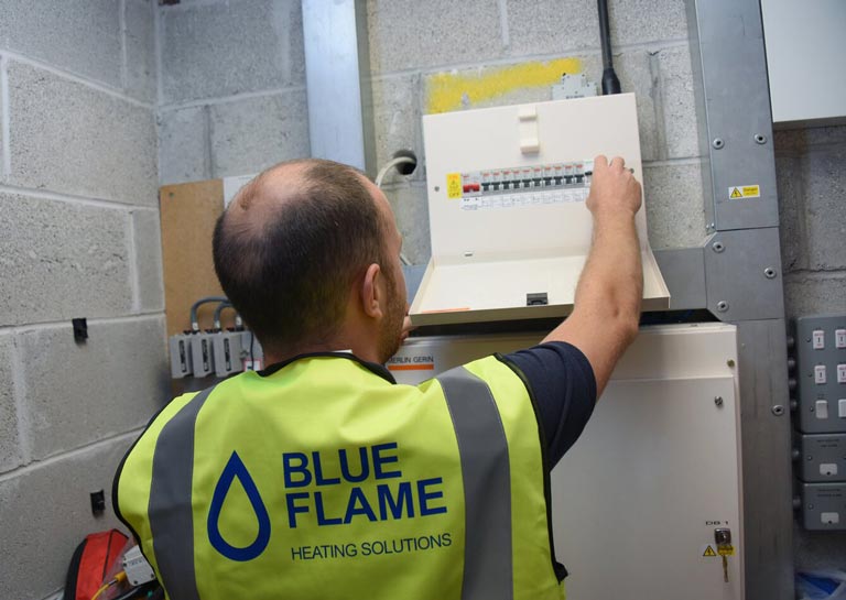 Blue Flame Heating Solution field service staff maintain assets in the office and the field 2