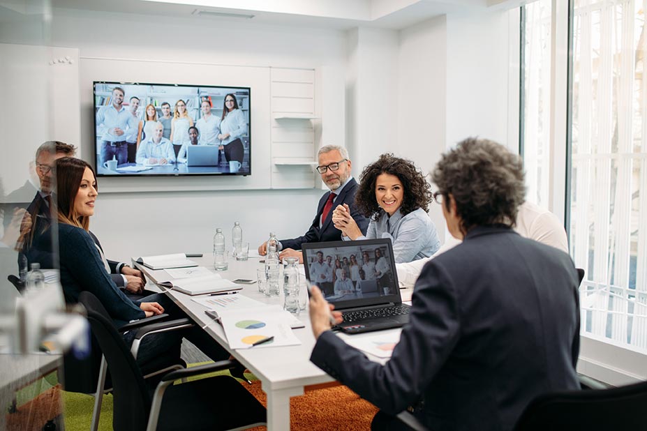 office staff - meeting in progress