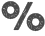 grey percentage symbol