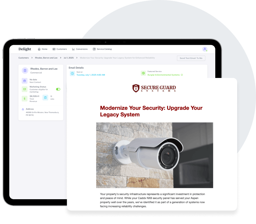 Simpro screenshot - AI-Powered Outreach