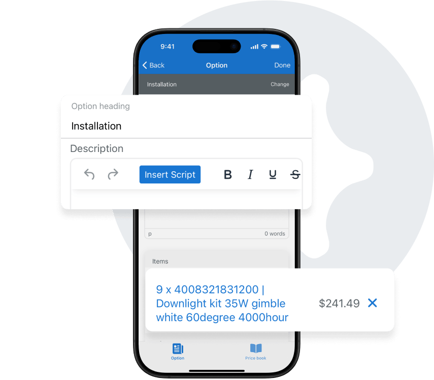 Simpro screenshot - Quote Faster