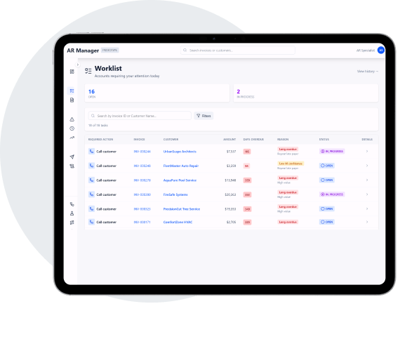 Simpro screenshot - Worklist