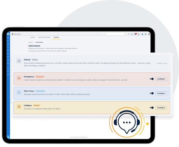 Simpro screenshot - Your rules for every hour