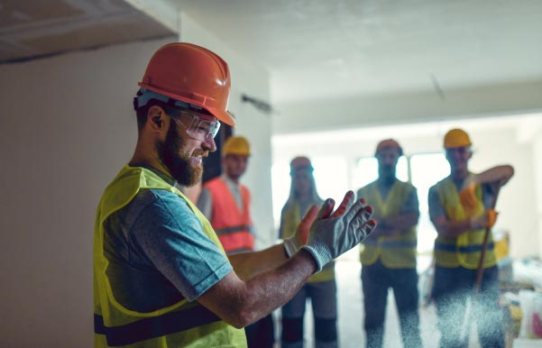 tradespeople at job site