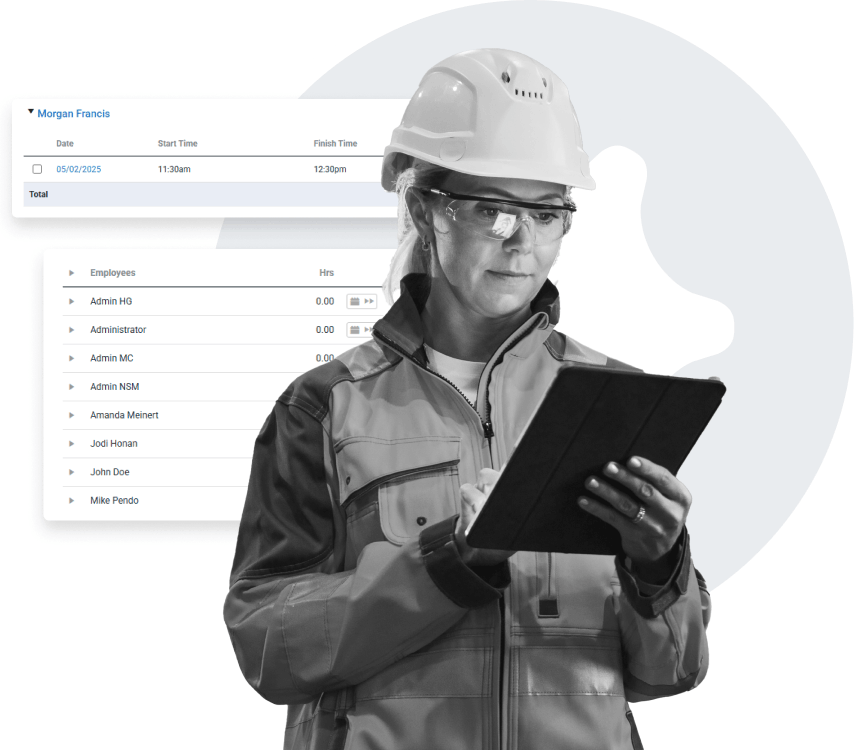 Field service scheduling and dispatch software for assigning technicians and managing job times in Simpro.